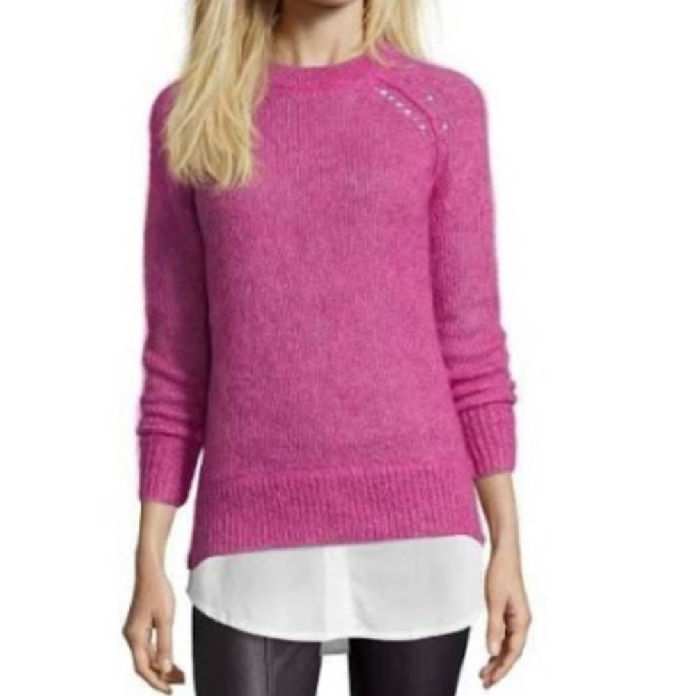 Wyatt Pink Mohair Wool Blend Sweater NWOT